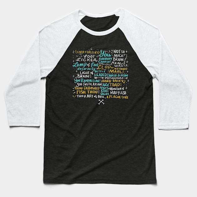 Shakespeare Insults Baseball T-Shirt by dilger